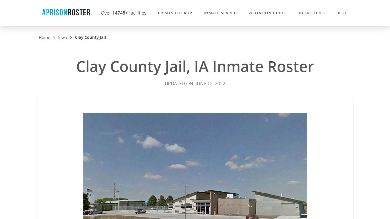 Clay County Jail, IA Inmate Roster - Nationwide Inmate Search